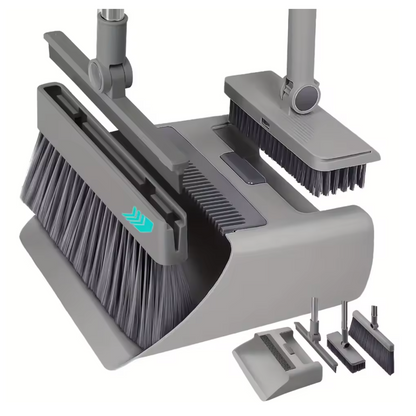 4-in-1 Broom and Dustpan Set