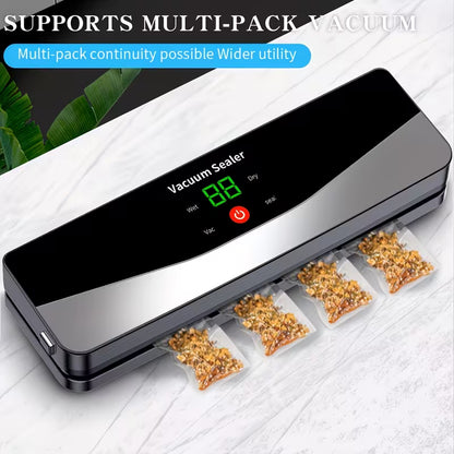 Vacuum Sealer Machine with UV-C Light | Digital Display, 20 Bag Rolls, Dry & Moist Modes
